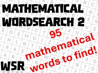 Mathematical Wordsearch 2 - Two variations