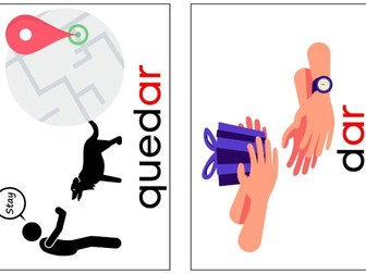 Common Spanish Verbs Display Flashcards