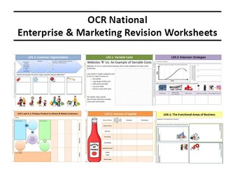 OCR Enterprise & Marketing R064 Revision Worksheets