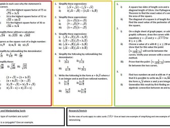 Surds and Indices Practice (A-Level)