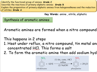 Amines Edexcel A level new spec