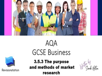 AQA GCSE Business complete lesson 3.5.3 The purpose  and methods of market research