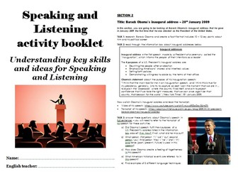 GCSE Speaking & Listening Preparation Activity Booklets