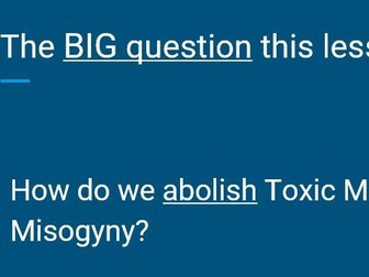 Toxic Masculinty and Mysogyny