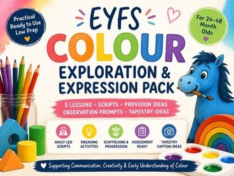 EYFS Colour Exploration & Expression Pack (Based on The Artist Who Painted a Blue Horse)