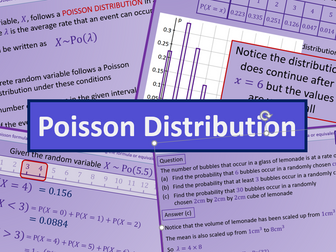 Poisson distribution - AS level Further Maths Statistics