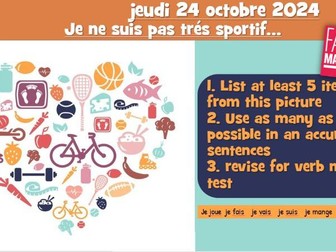 NEW GCSE French Pearson Edexcel Module 1 Unit 2 Tu as une vie active?