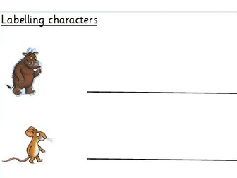 Gruffalo initial sounds worksheet