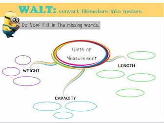 KS2/Year 5 Converting Measurements - capacity, volume, km to m and applying knowledge
