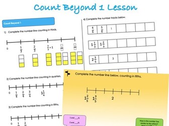 Year 4 Fractions - Count Beyond 1 Lesson