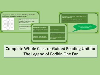 The Legend of Podkin One Ear Whole Class Reading  Complete Unit