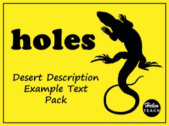 Holes: Desert Description Model Text Pack With WAGOLL, Feature Find & Template
