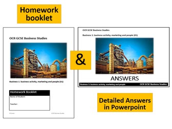 GCSE Business (9-1) Homework activities and ANSWERS (OCR 01)