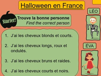 Halloween (with clothes and colours) - KS3 lesson