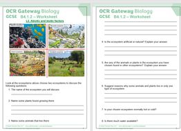 Abiotic and biotic factors | Teaching Resources