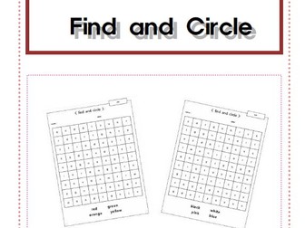 Themed Vocabulary Find and Circle Worksheets
