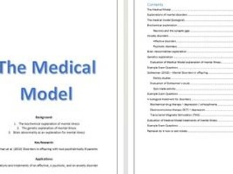 Medical Model Booklet // Mental Health Topic // Applied