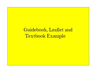 Leaflet, Guidebook and Textbook Example