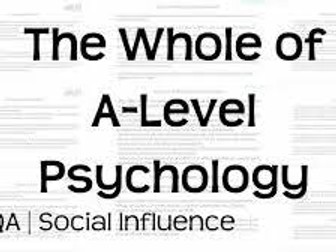 AQA A Level Psychology: Social Influence: Full Teaching PowerPoint