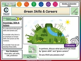 Green Skills and Careers