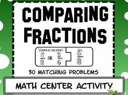 Comparing Fractions Math Center Activity