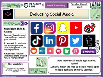 Evaluating Social media PSHE
