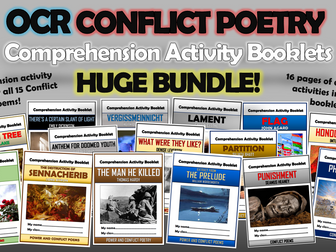 OCR Conflict Poetry Comprehension Activity Booklets!