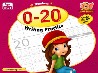 Numbers 0 to 20 Writing Practice Book