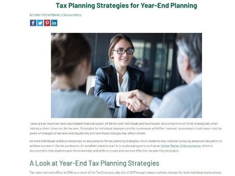 Tax Planning Strategies for Year-End Planning