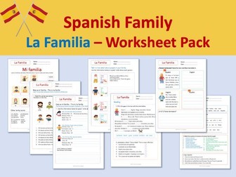 Spanish Family Worksheet Pack