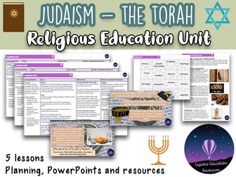 KS2 Exploring Judaism and The Torah RE Unit - 5 Lessons