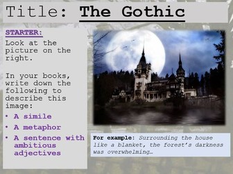Gothic Writing SOW