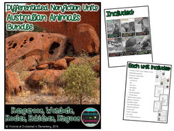 Differentiated Nonfiction Units: Australian Animals Bundle