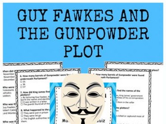 Guy Fawkes and the Gunpowder Plot - Multiple Choice Quiz