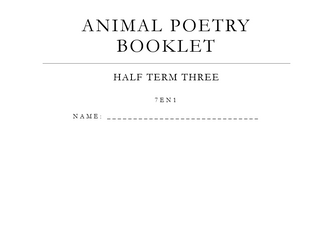 Poetry Booklet