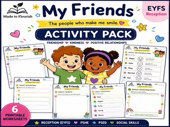 My Friends Activity Pack | EYFS | Reception | PSHE | Made to Flourish