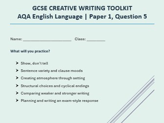 GCSE Creative Writing Toolkit