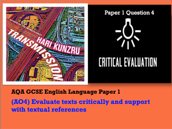 AQA GCSE English Paper 1 Q4 Evaluating a writer's methods