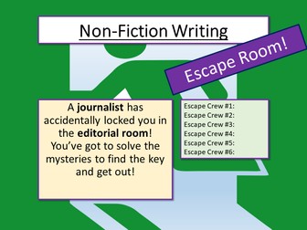 Non-Fiction Writing Escape Room