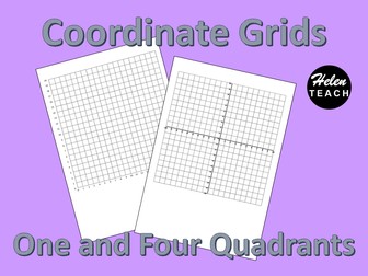 One Quadrant & Four Quadrant Coordinate Grids