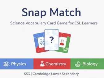 Snap Match educational card game for ESL learners