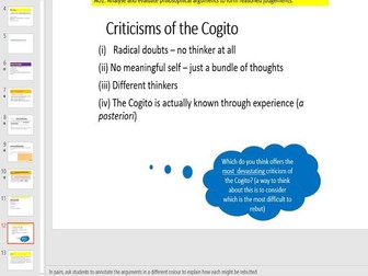 A Level Philosophy - The Cogito & criticisms