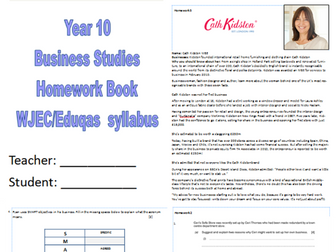 WJEC/Eduqas GCSE Business Studies 2017 Homework Book Year 10