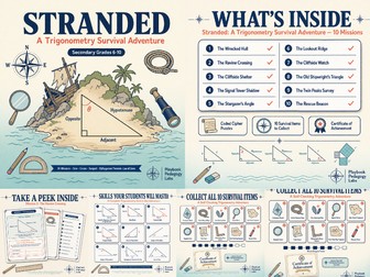 Stranded: Trigonometry Survival Adventure | Math Games, Practice, Activities and Worksheet