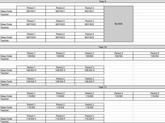 Teacher Allocation Spreadsheet for HOD/HOS