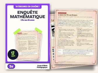 French Math Mystery Grade 5 Choose Your Path Game | Enquête mathématique 5e