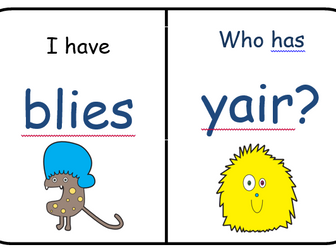 Phonics Loop (follow-me) Cards - Alien (nonsense) Words