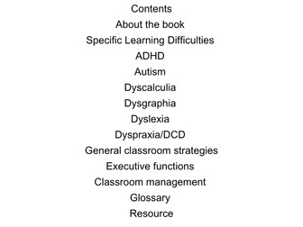 PDF book: neurodiversity, specific learning difficulties, strategies