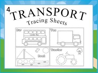 Transport Tracing Pictures EYFS KS1