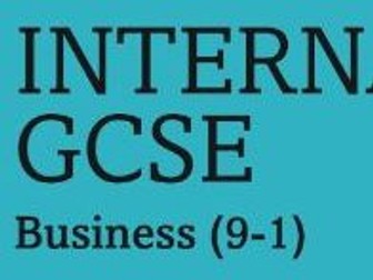 Edexcel IGCSE in Business (9-1) Unit 3 – Business Finance